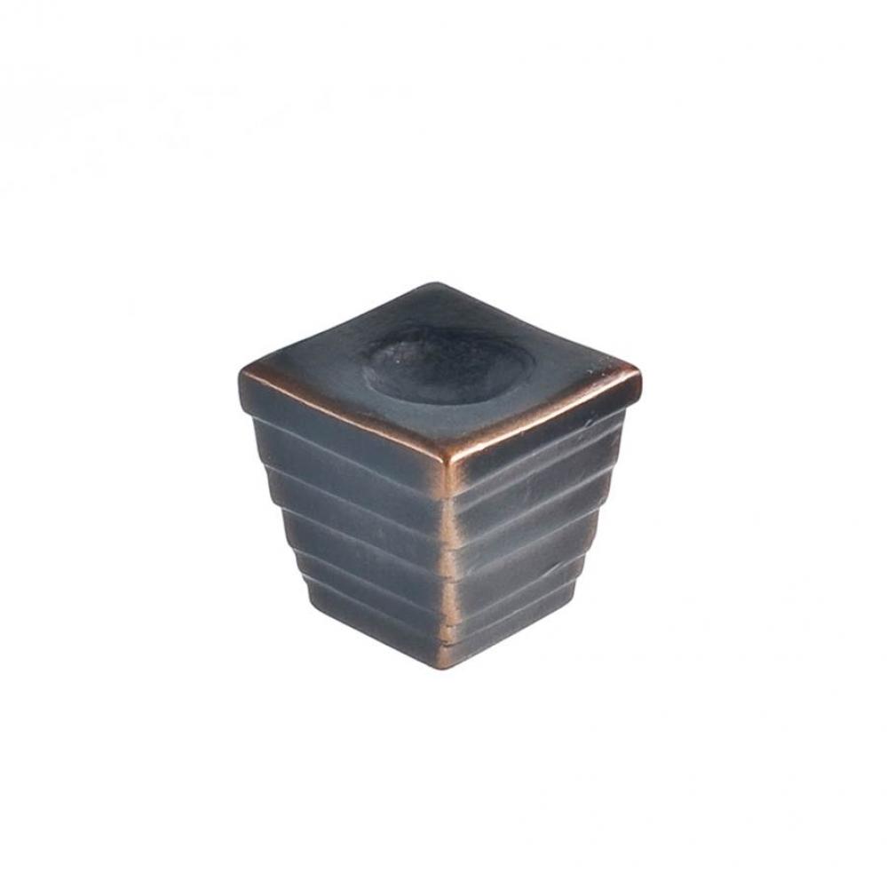 Forged 2 Medium Cube Knob 1 1/4 Inch - Oil Rubbed Bronze