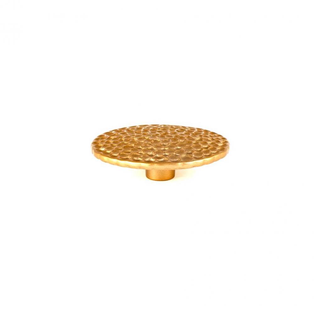 Pomegranate Round Knob 4 3/8 Inch - Satin Brass