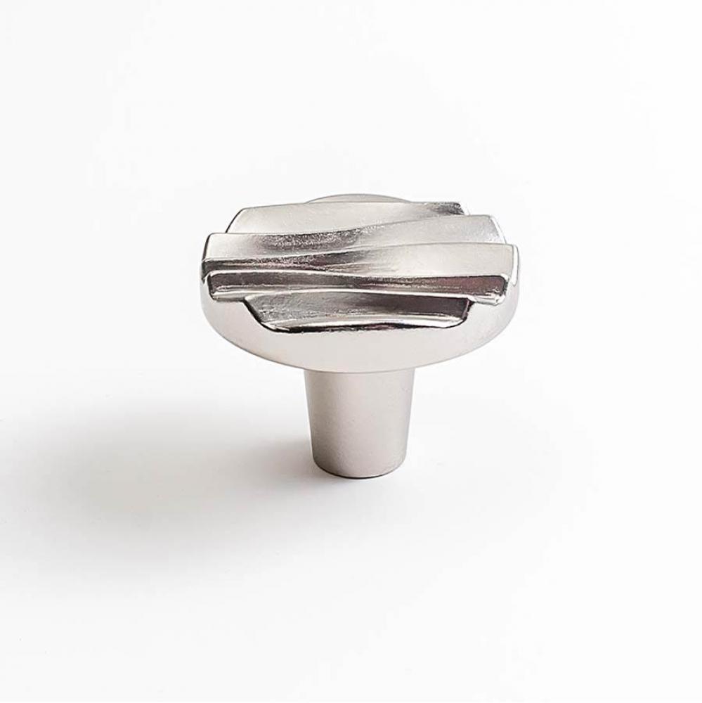 Wave Small Round Knob 1 1/2 Inch - Satin Nickel