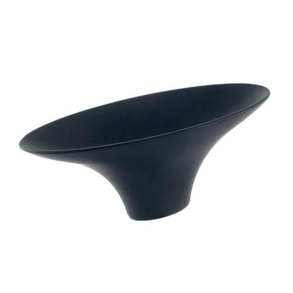 Lotus Knob 3 1/2 Inch - Black Matte