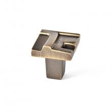 Du Verre DVRIO01-AB - Rio Small Knob 7/8 Inch - Antique Brass