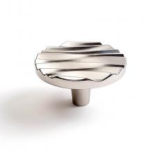 Du Verre DVWA02-SN - Wave Large Round Knob 2 1/4 Inch - Satin Nickel