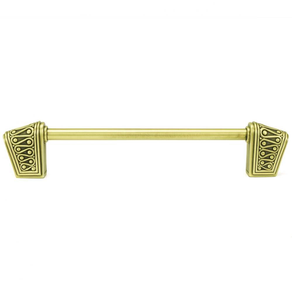 Rivoli 6'' CC Pull; Burnish Brass Plate