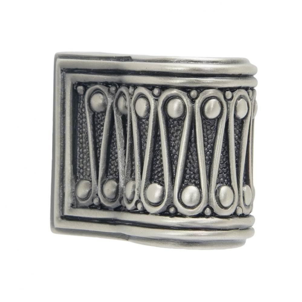 Rivoli Knob; Antique Nickel Plate