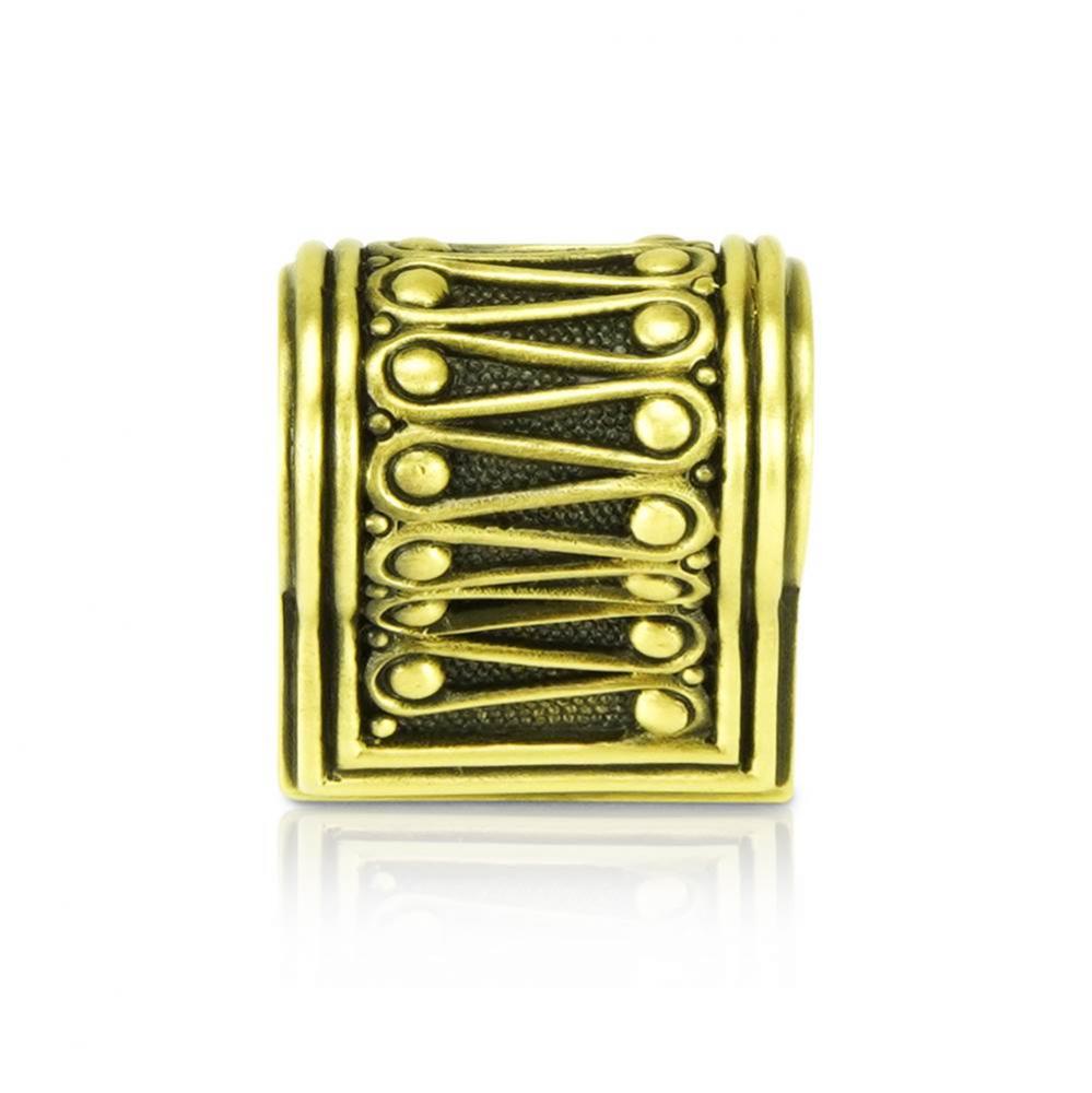 Rivoli Knob; Burnish Brass Plate