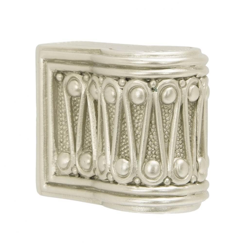 Rivoli Knob; Satin Nickel Plate