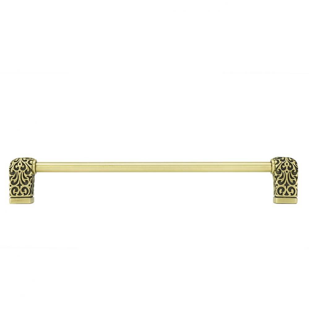Via Veneto 8'' Cc Pull; Burnish Brass Plate
