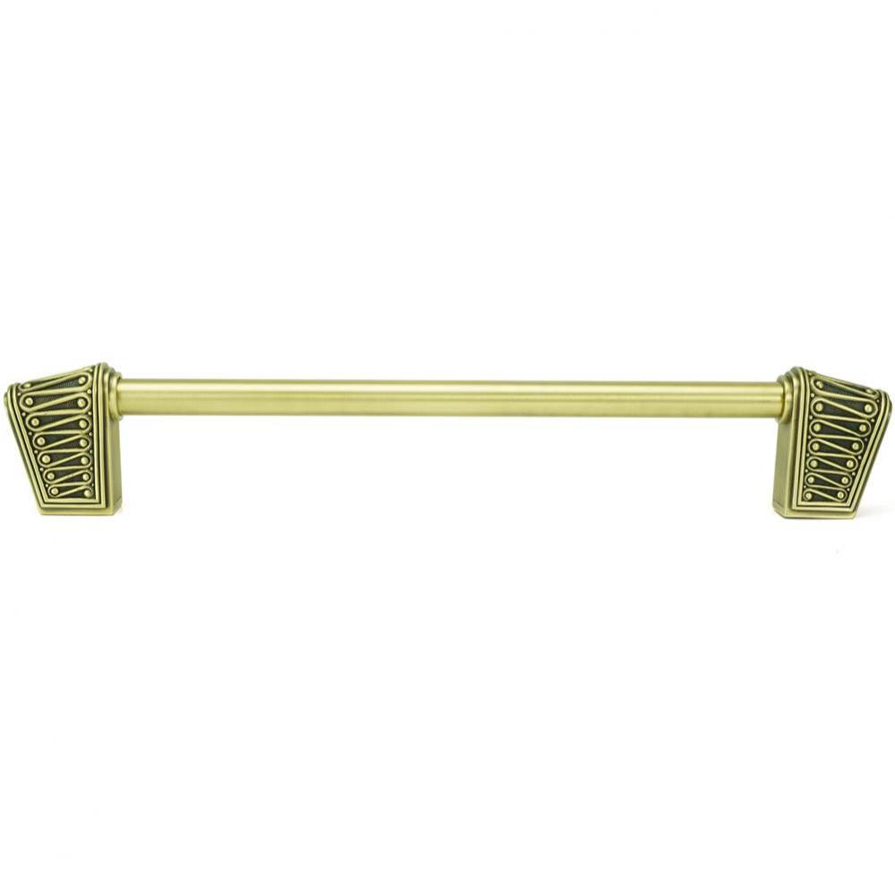 Rivoli 12'' CC Appliance Pull; Burnish Brass Plate