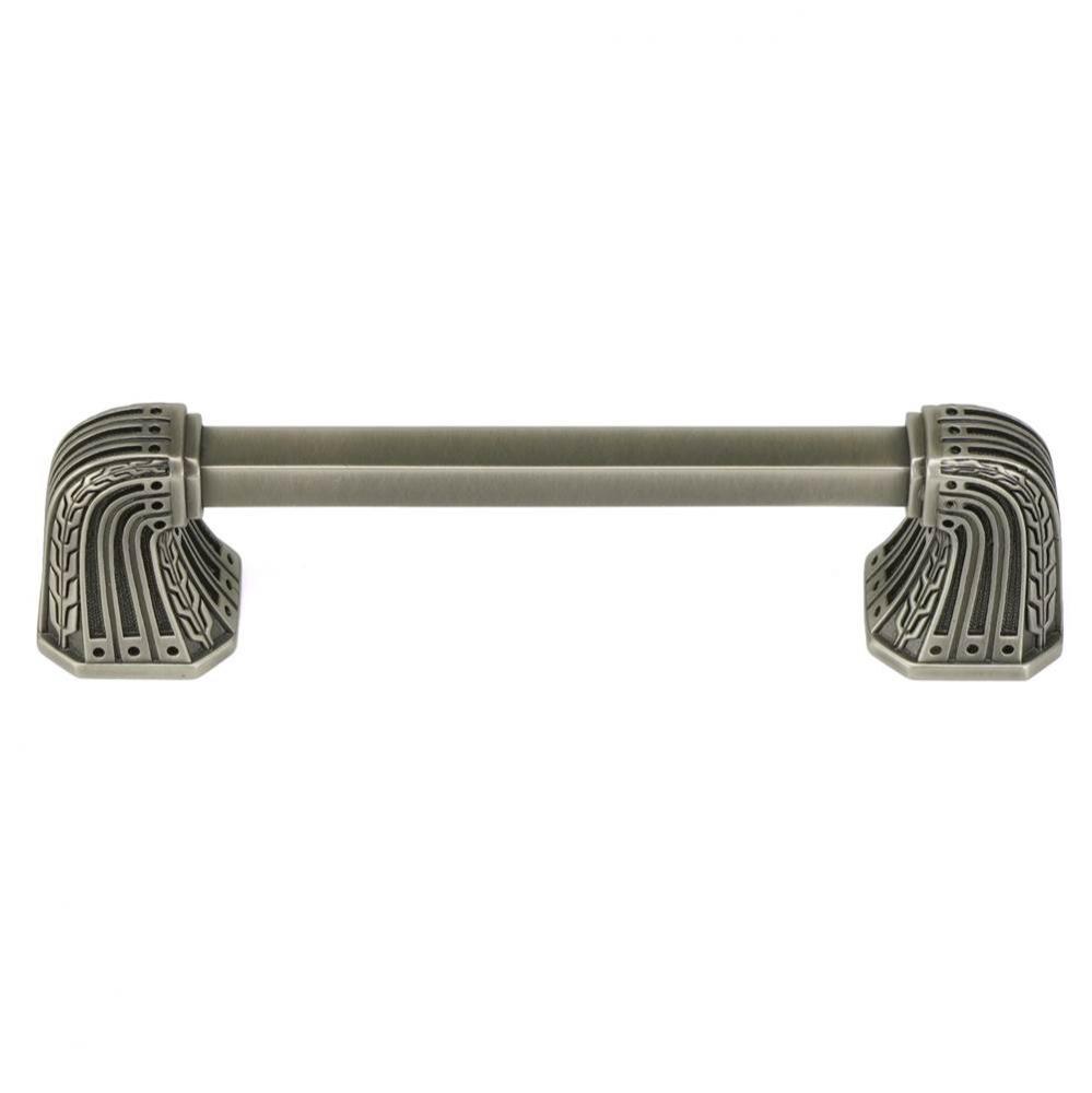 Saville 4'' CC Knob-Pull; Antique Nickel Plate