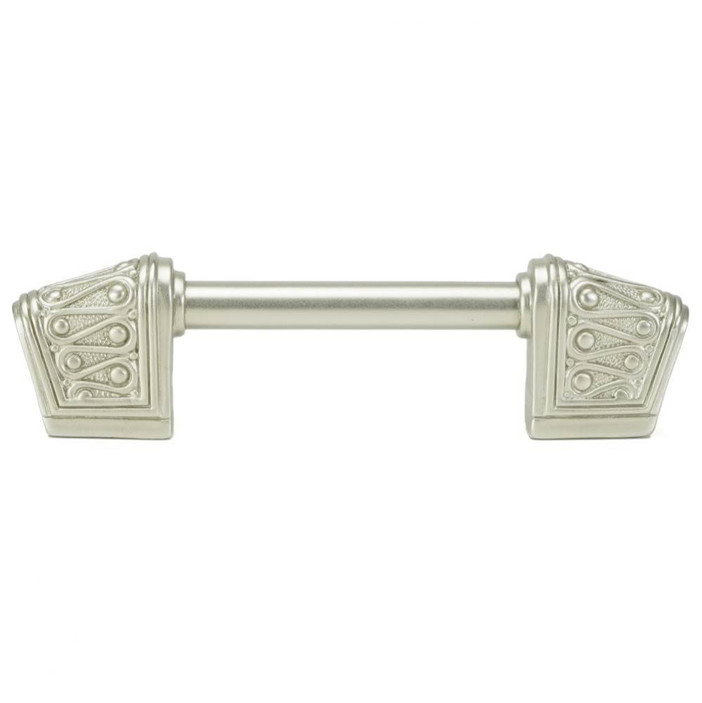 Rivoli 3'' CC Knob-Pull; Satin Nickel Plate