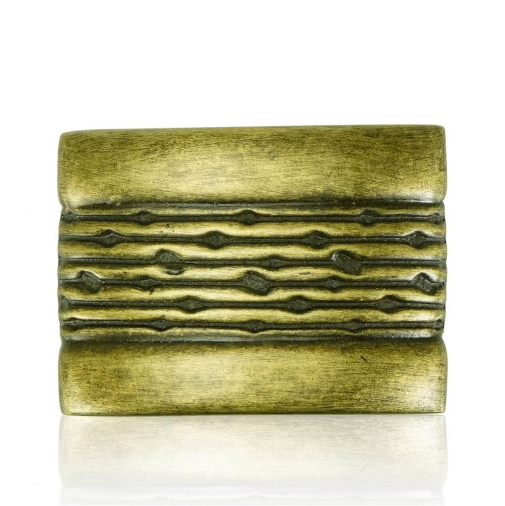 Dorado Rectangle Knob; Artisan Brass Finish