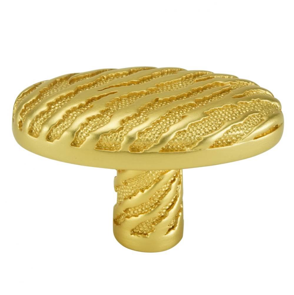 Edgar Berebi Adora Oval Knob In Satin Gold Plate