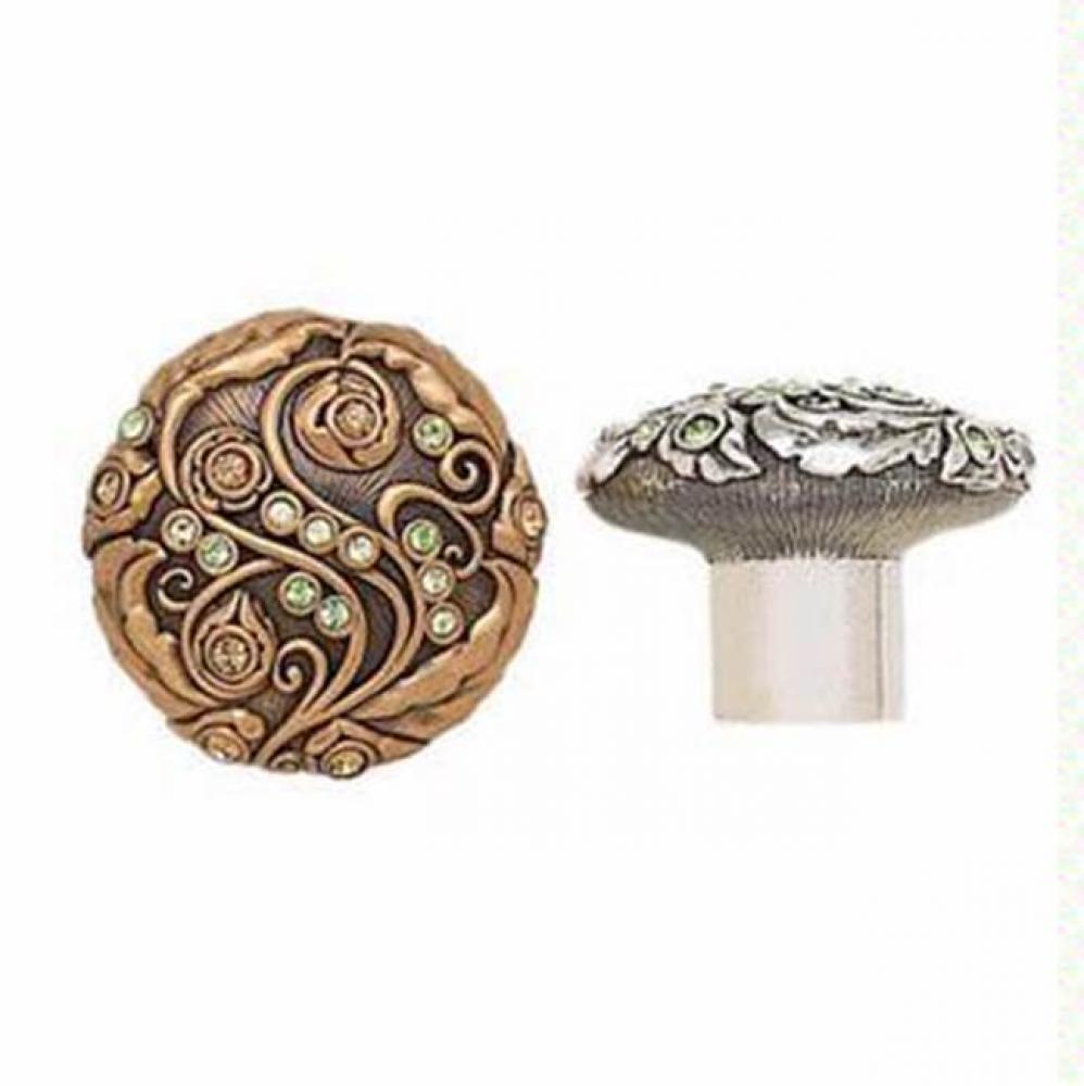 KNOB; JONQUIL, PERIDOT, LT COLORADO CRYSTAL