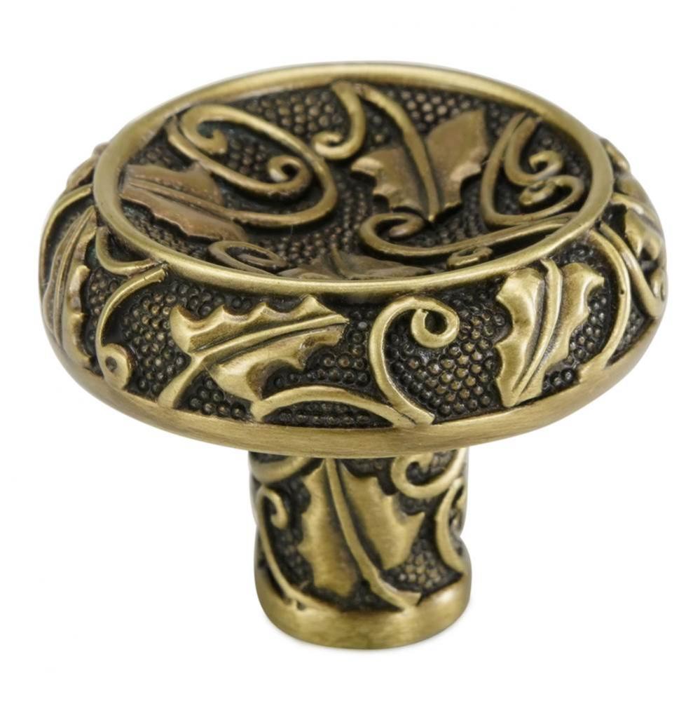 Rookwood Knob In Burnished Brass Plate
