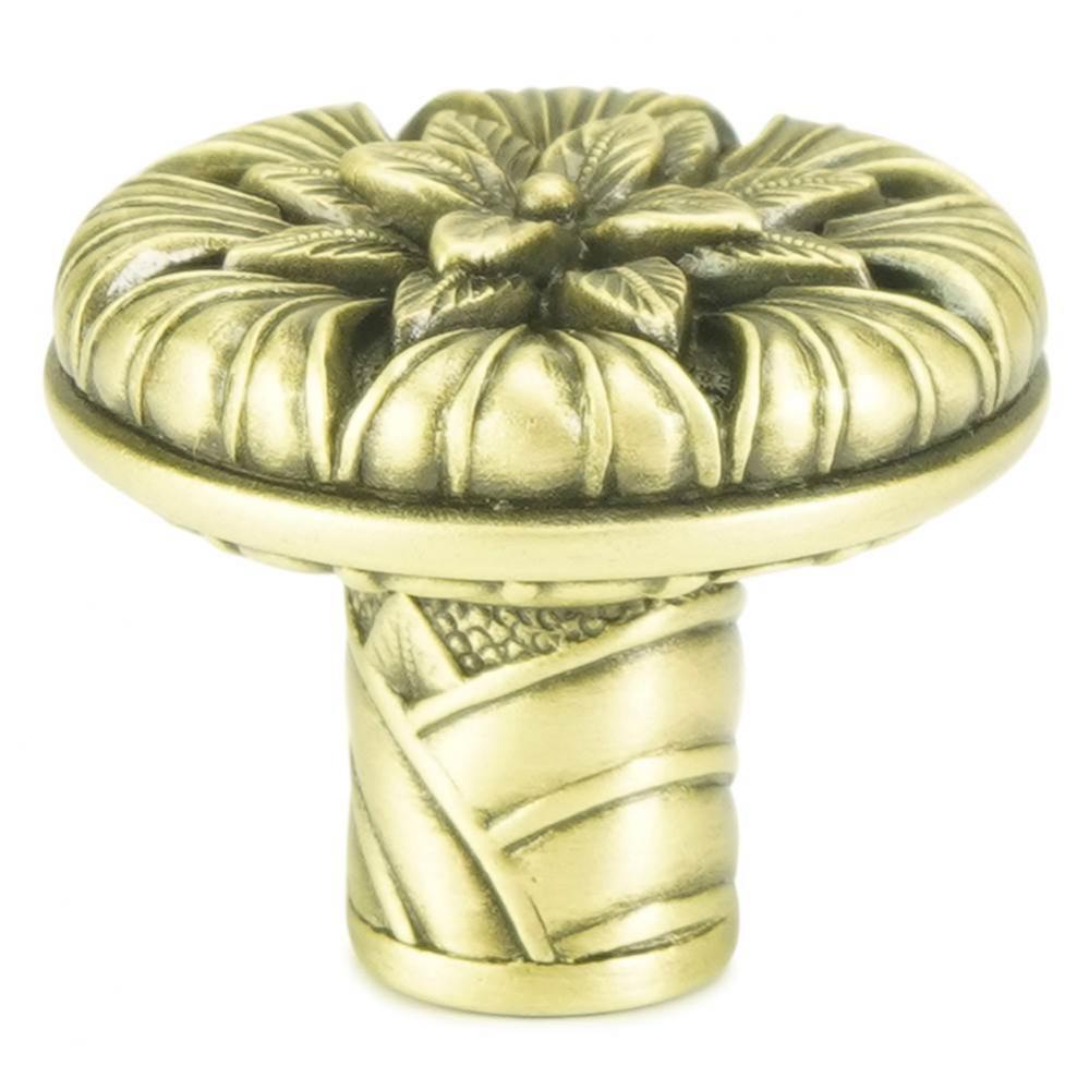 Key Largo Knob 1-1/8''; Burnish Brass