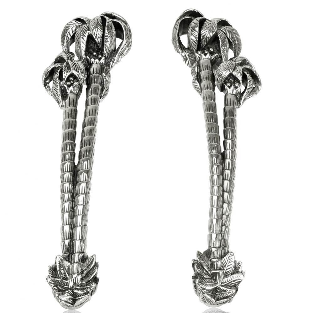 5'' C To C Key Largo Pull; Right and Left Pair Burnish Silver Finish