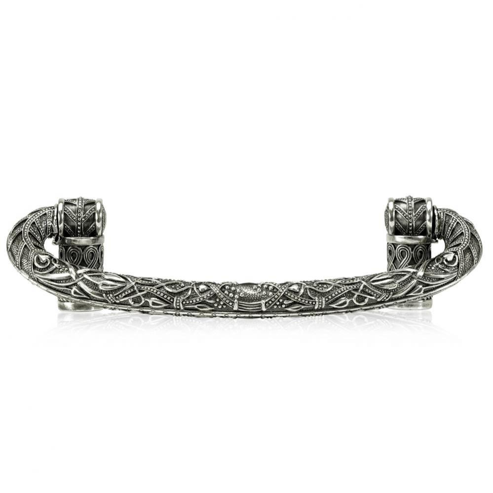 3-1/2'' C To C Tremont Hinged Pull Burnish Silver Finish