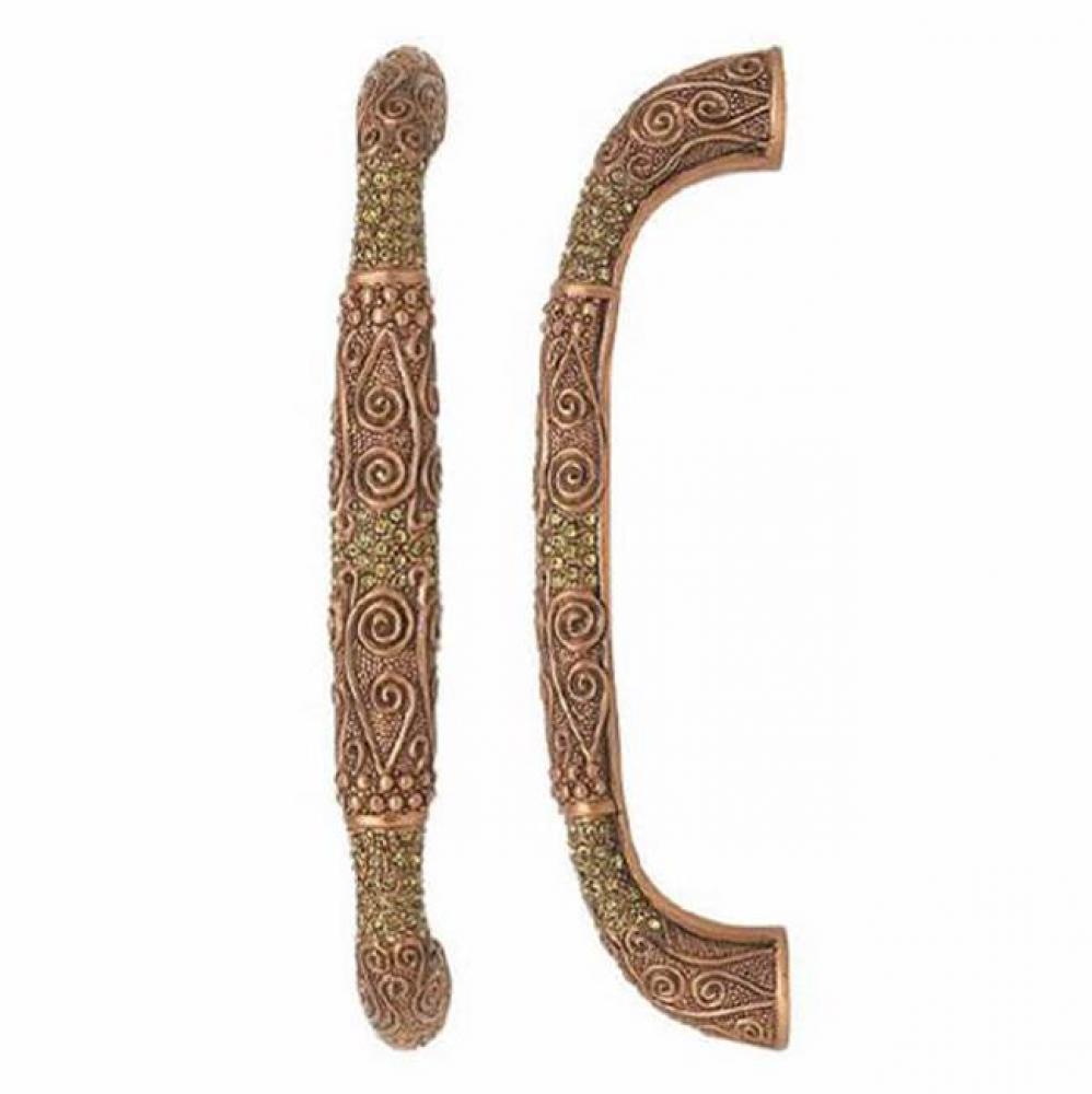 ART DECO PULL; CLEAR CRYSTAL