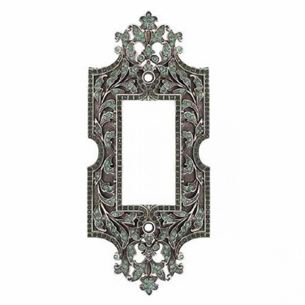 SINGLE GFI SWITCH COVER; ERINITE GRN & JONQUIL CRYST.