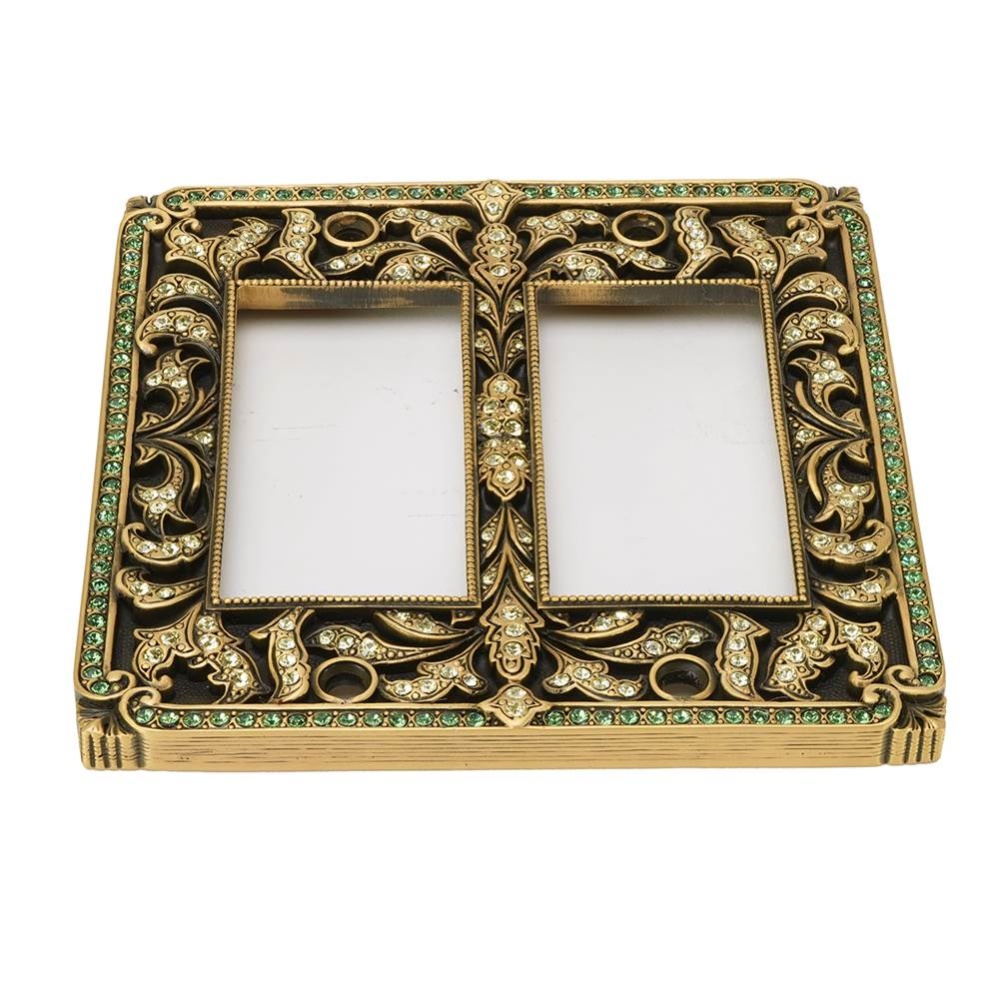 Edgar Berebi Switch Cover Switchplate Decorated With Erinite And Jonquil Swarovski Crystals In Mus