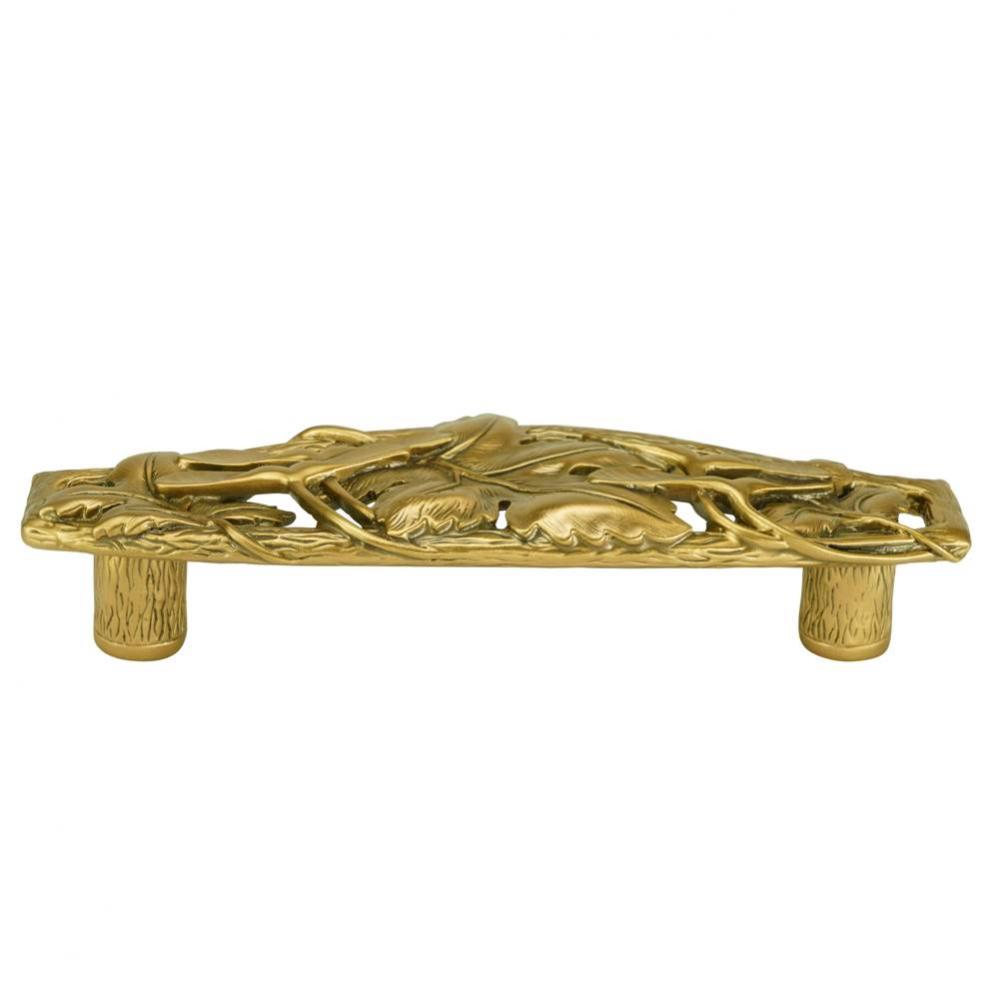 Edgar Berebi Arts and Craft Oak Park 3-1/2'' Center To Center Pull In Museum Gold Plate
