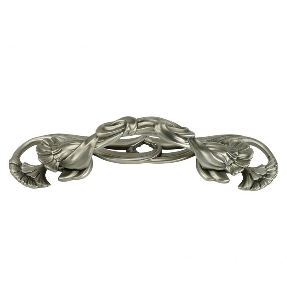 Edgar Berebi Arts and Craft Ginkgo Pull W/ Back Plate In Antique Nickel Plate