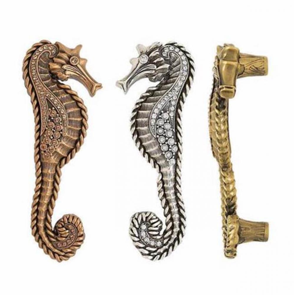 SEASIDE PULL; SEAHORSE; CLEAR CRYSTAL