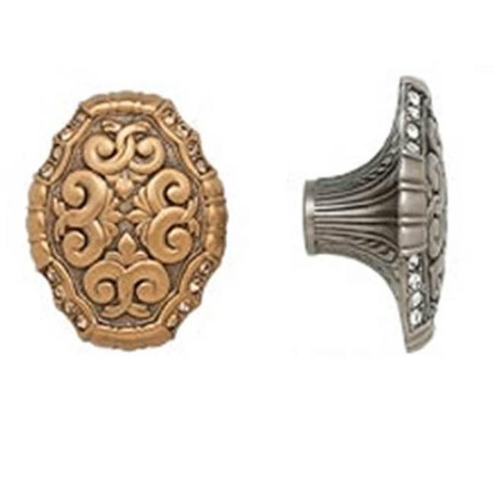 BELLEVIEW KNOB; LT COLORADO TOPAZ CRYSTAL/ SEE BACK PLATE 8325