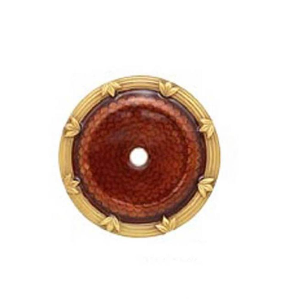 NEWPORT BACK PLATE; GARNET/ MATCHING KNOB, 7346/2