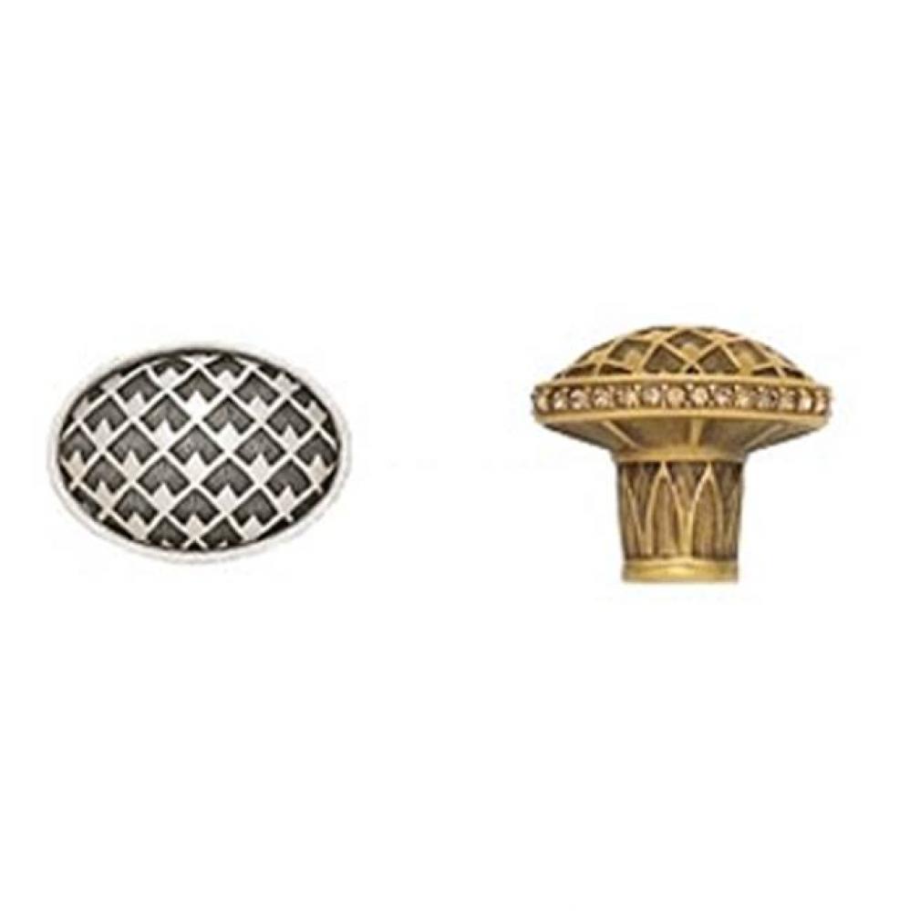 THAMES OVAL KNOB; LT COLORADO TOPAZ CRYSTAL