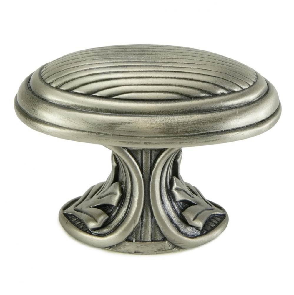 Cambridge Oval Knob In Antique Nickel Plate