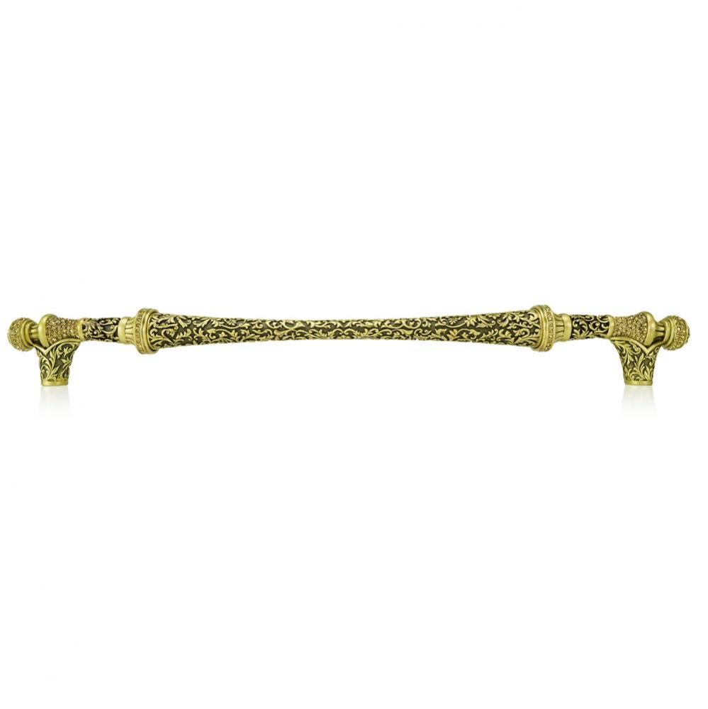 16'' C To C Glendale Court Appliance Pull; Lt. Colorado Crystal Florentine Gold Finish