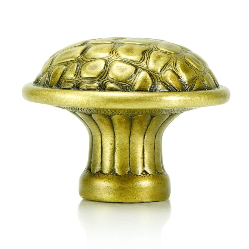 Alligator Knob Burnish Brass Finish