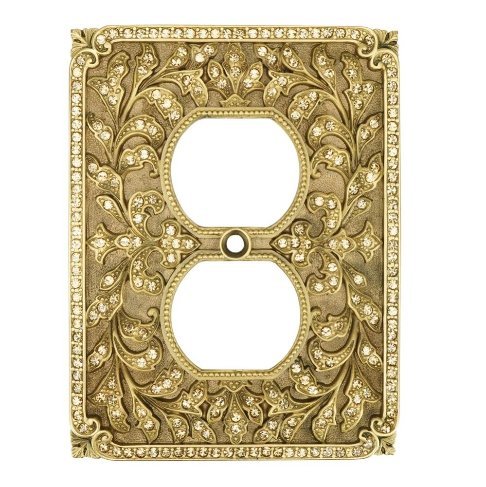 Dbl Outlet Switch Cover; Lt. Colorado Crystal
