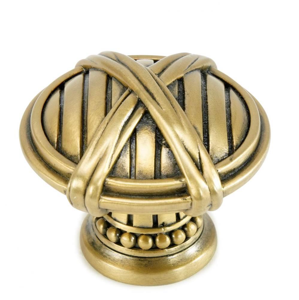 Berkley Knob; Burnished Brass Finish