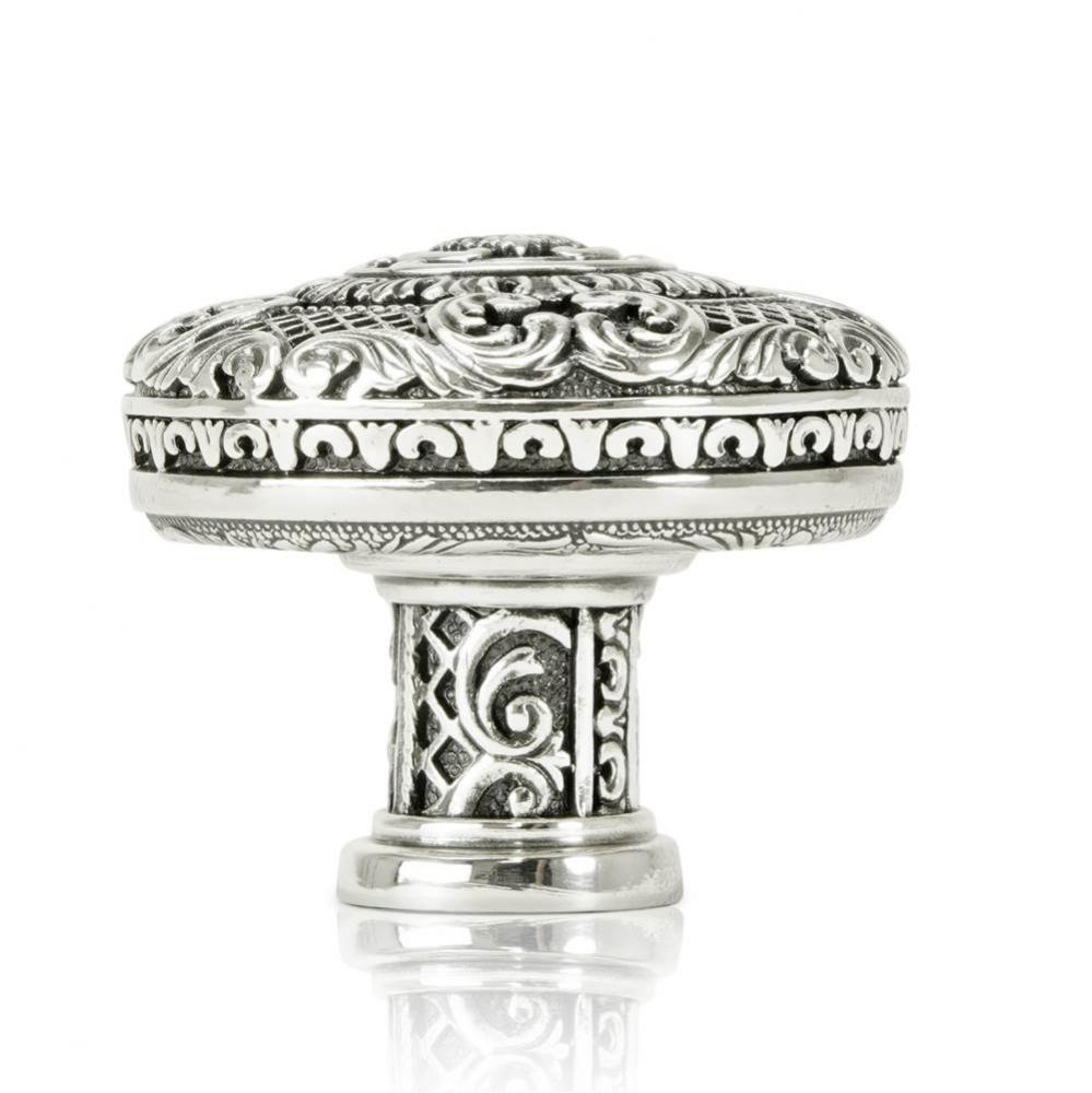 Monterey Knob Burnish Silver Finish
