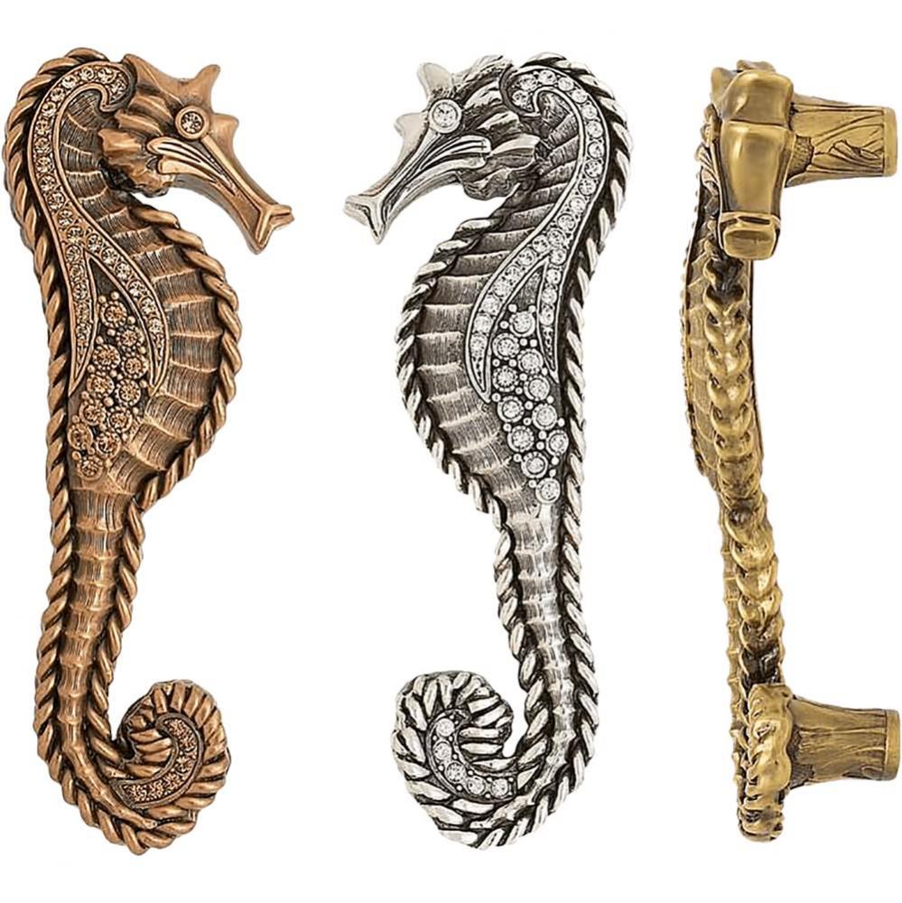 SEASIDE PULL; SEAHORSE; CLEAR CRYSTAL