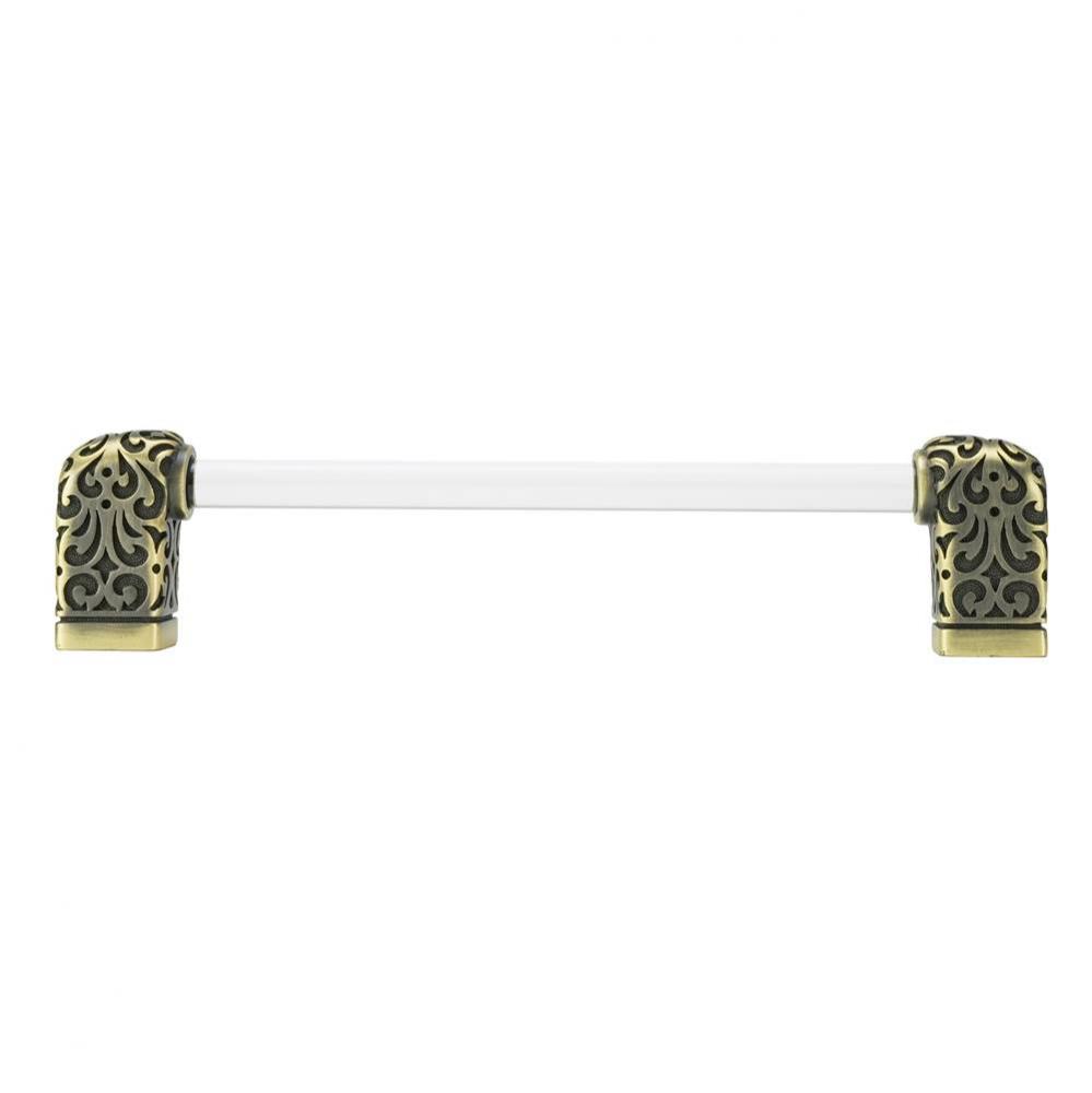Via Veneto II 6'' cc pull; Burnish Brass Plate