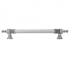 Edgar Berebi 10054/14/MS - 14'' C To C Chesapeake Appliance Pull; Clear Crystal; Matte Silver Finish