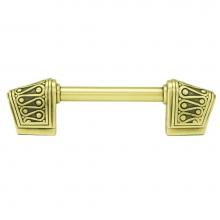 Edgar Berebi 102423/BB - Rivoli 3'' CC Knob-Pull; Burnish Brass Plate