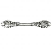 Edgar Berebi 10277/16 - 3'' C To C Louis Xv Crystalized Pull; Clear Crystal; Burnish Silver Finish