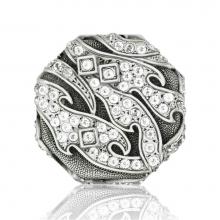 Edgar Berebi 10342MS - Evening Dress 4 Octagon Knob; Clear Crystal; Matte Silver Finish