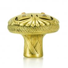 Edgar Berebi 7145FG - Knob; Lt. Colorado Topaz Crystal Florentine Gold Finish
