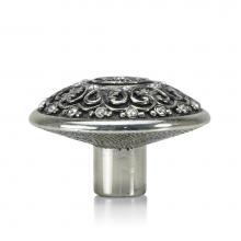 Edgar Berebi 7156/16 - York Knob; Clear Crystal Burnish Silver Finish