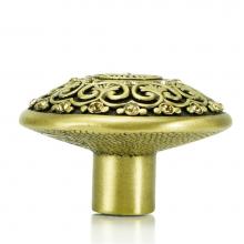 Edgar Berebi 7156BB - York Knob; Lt. Colorado Topaz Crystal Burnish Brass Finish