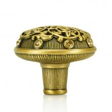 Edgar Berebi 7158/9 - Knob; Lt. Colorado Topaz Crystal Museum Gold Finish