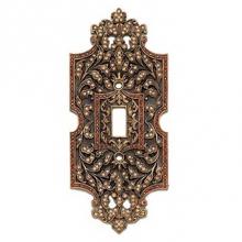 Edgar Berebi 7450AN - SINGLE TOGGLE SWITCH PLATE; CLEAR CRYSTAL