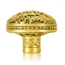 Edgar Berebi 7655/1 - Glendale Court Knob; Lt. Colorado Topaz Crystal Museum Gold Finish