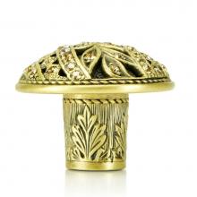 Edgar Berebi 7721BB - Hampton Knob; Lt. Colorado Topaz Crystal Burnish Brass Finish
