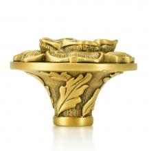 Edgar Berebi 7743/9 - Floral View Knob; Lt. Colorado Crystal Museum Gold Finish